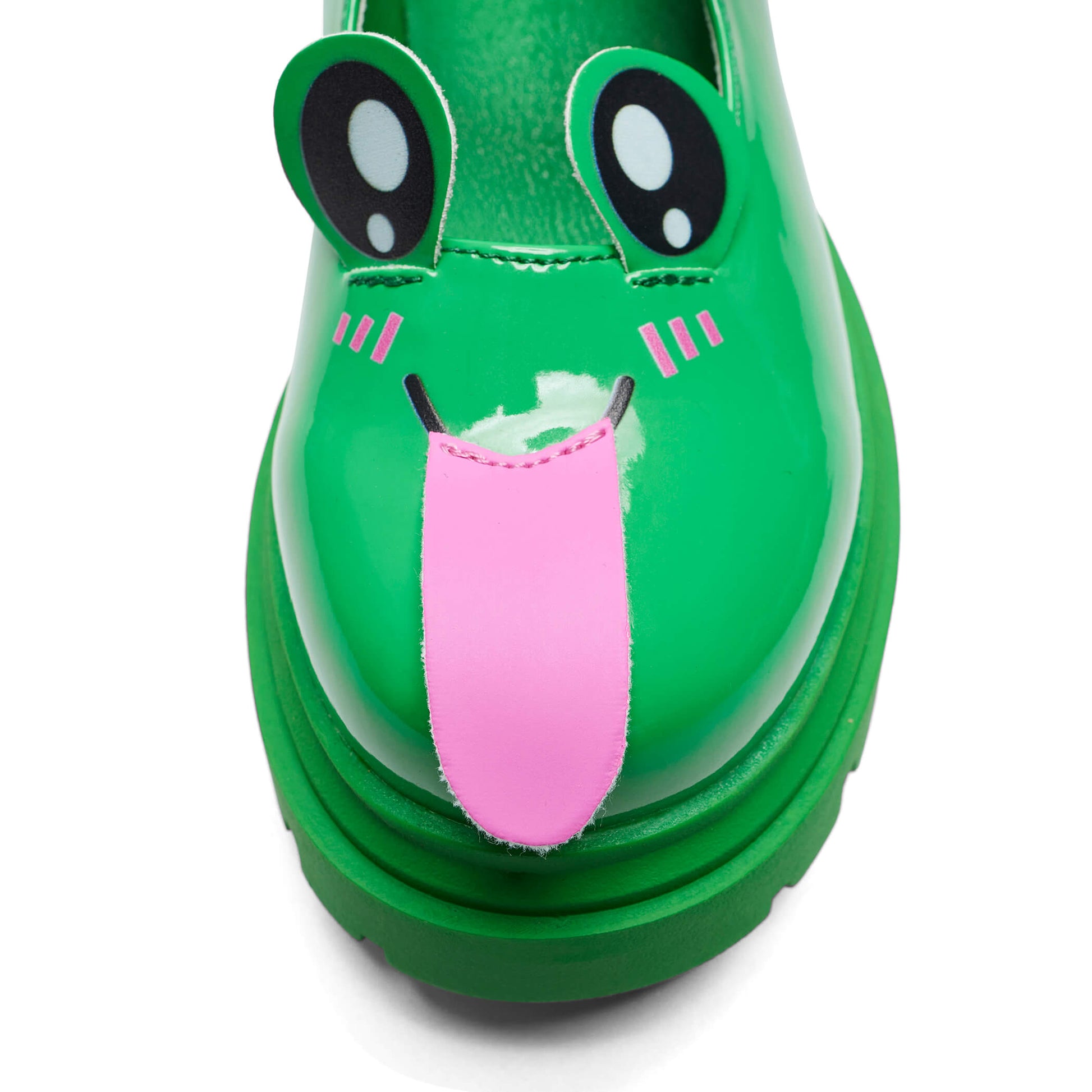 Lil’ Tira Cheeky Frog Mary Janes - Mary Janes - KOI Footwear - Green - Front View