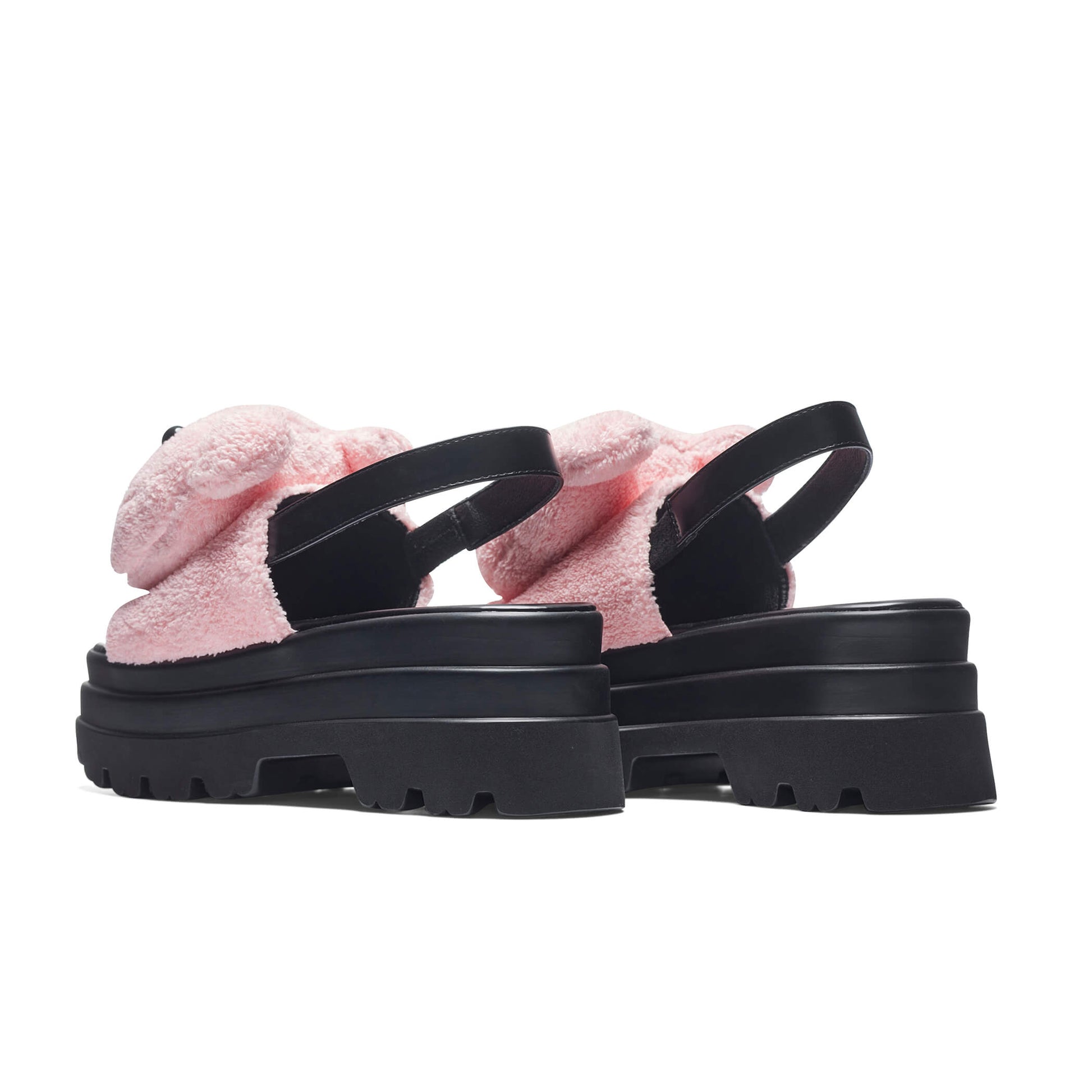 Binky Fuzzy Chunky Sandals - Pink - KOI Footwear - Back View
