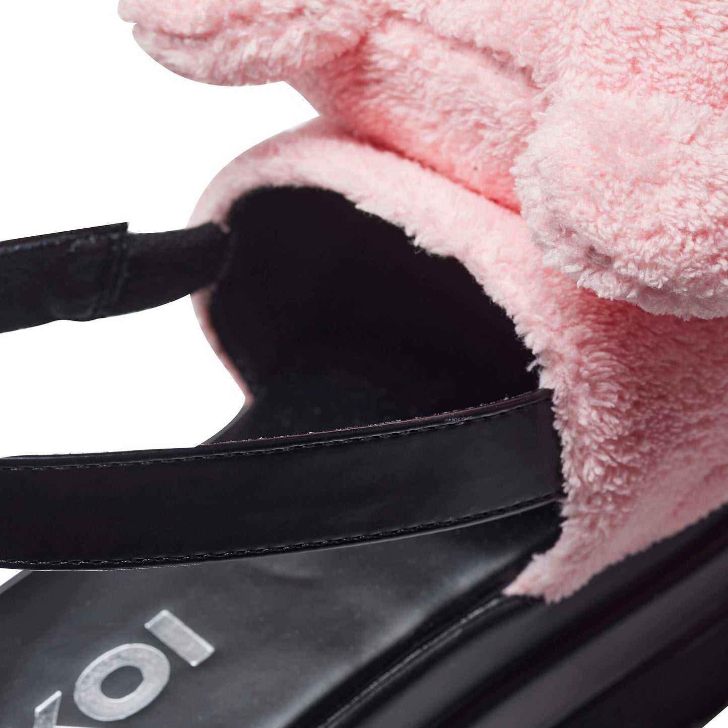 Binky Fuzzy Chunky Sandals - Pink - KOI Footwear - Strap Detail