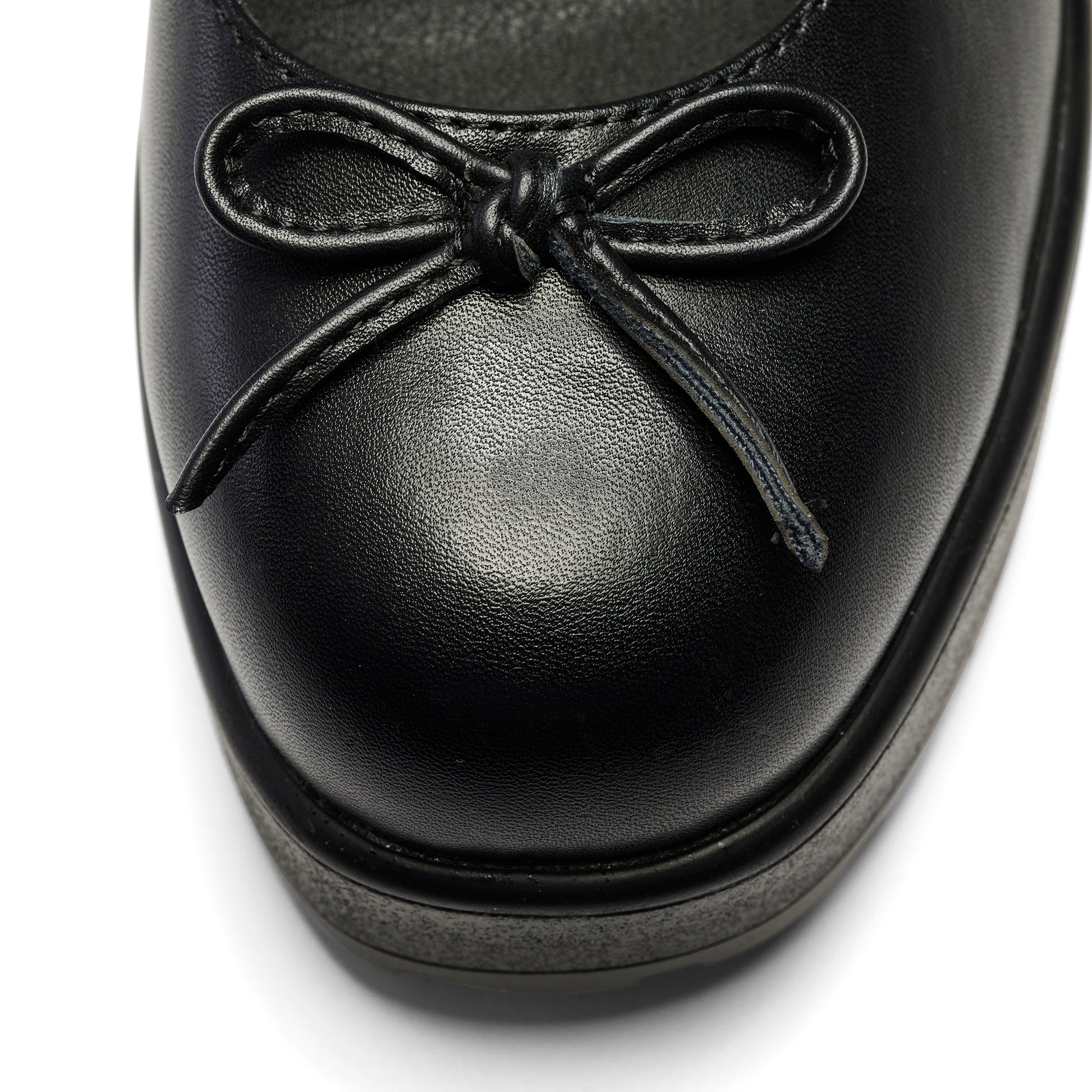 Miyako Lace Up Ballet Shoes - Black - Koi Footwear - Top Front Detail