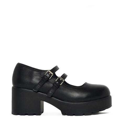 Mura Double Strap Shoes - Mary Janes - KOI Footwear - Black - Main View