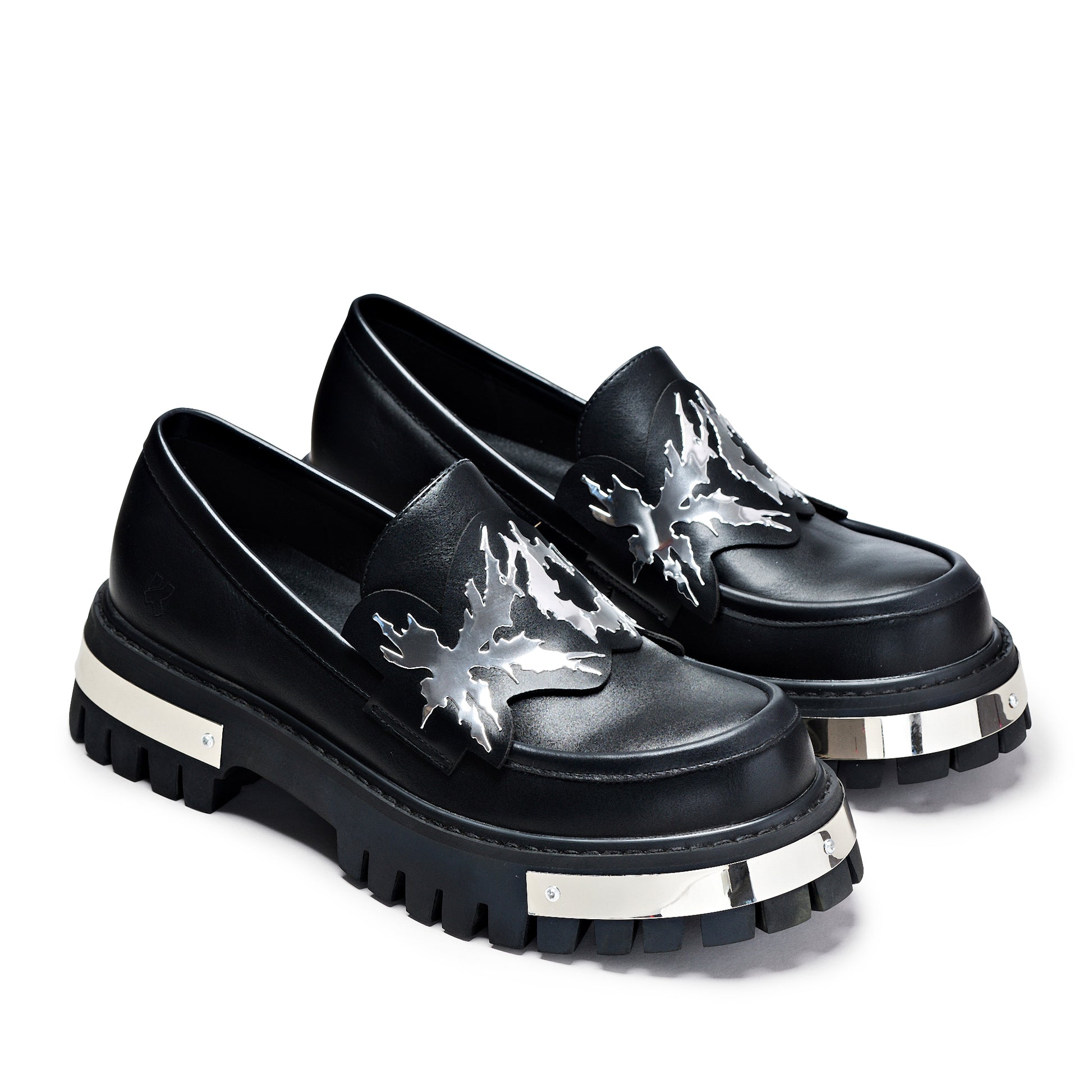 My Men's Metal Loafers - Black - Shoes - KOI Footwear - Black - Three-Quarter View