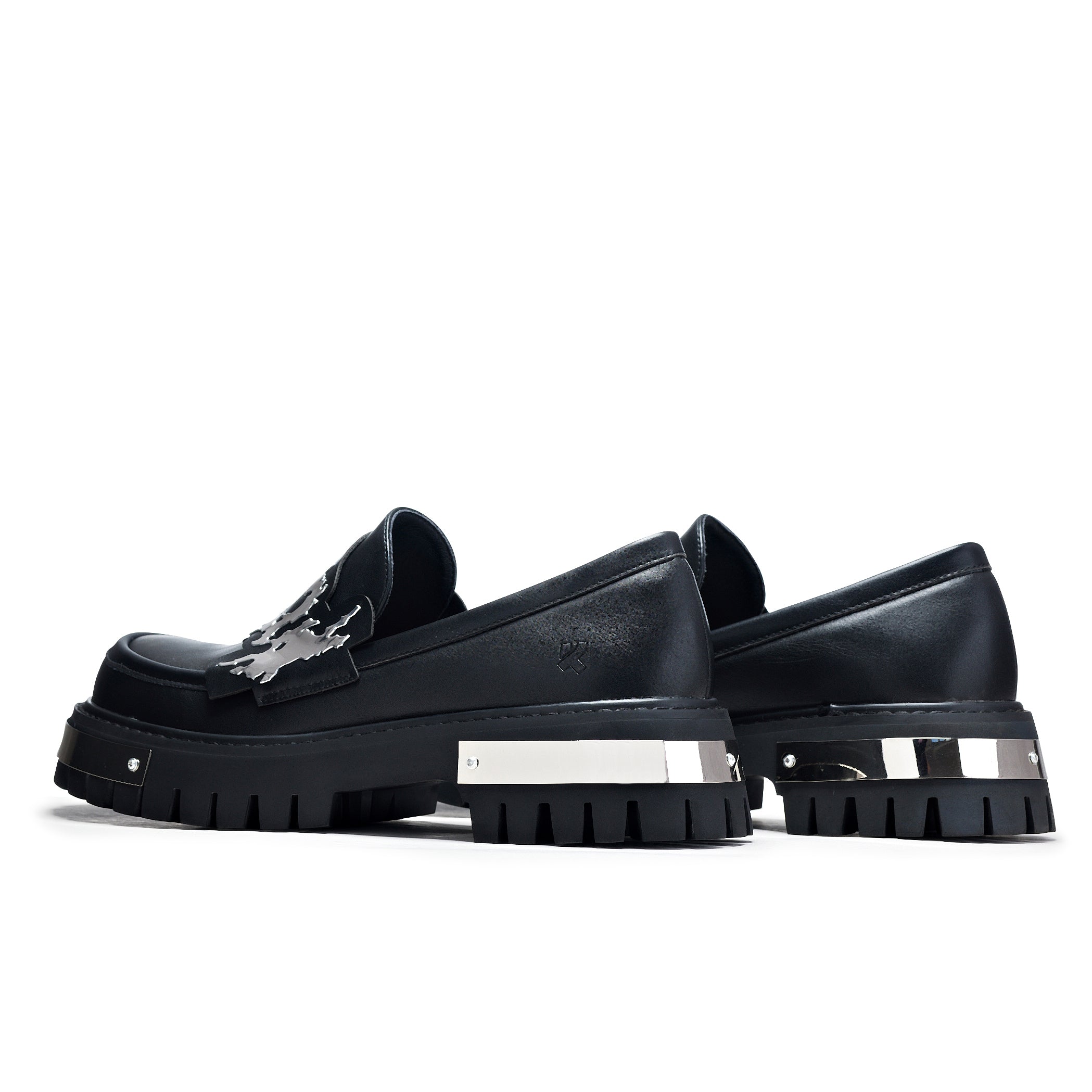 My Men's Metal Loafers - Black - Shoes - KOI Footwear - Black - Back View
