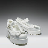 Tira Ruffle Mary Janes ‘ Porcelain Delights Edition’