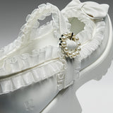 Tira Ruffle Mary Janes ‘ Porcelain Delights Edition’