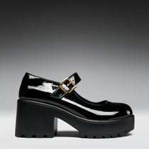 TIRA Black Mary Jane Shoes 'Patent Edition' view from the right side