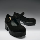TIRA Black Mary Jane Shoes 'Suede Edition'