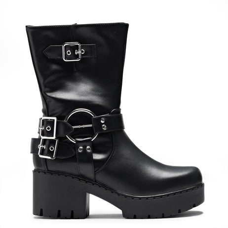 Oblivion Grunge Switch Boots - Ankle Boots - KOI Footwear - Black - Main View