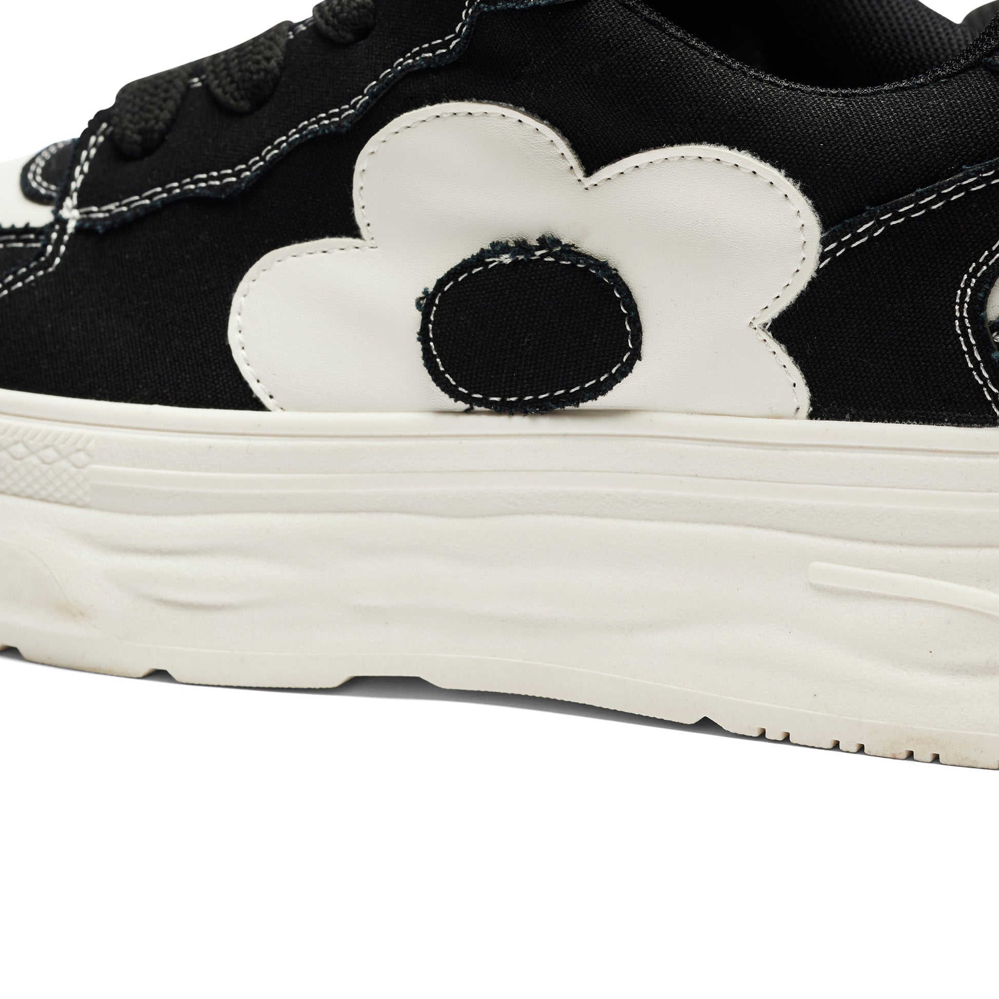 Petal Husk Chunky Trainers - Monochrome - Black & White - Koi Footwear - Sole Detail