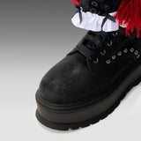Phantom Emissary Long Boots - Distressed Black