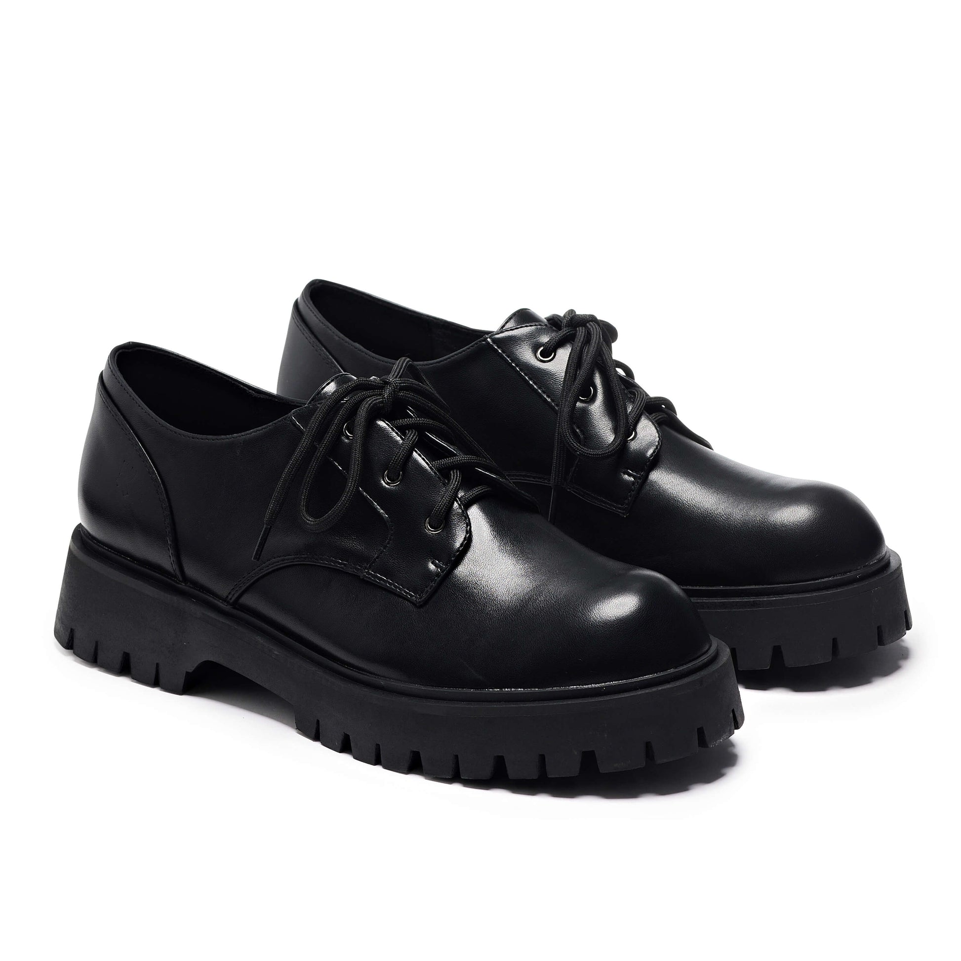 Pinemoon Men's Black Lace Up Shoes - Shoes - KOI Footwear - Black - Three-Quarter View