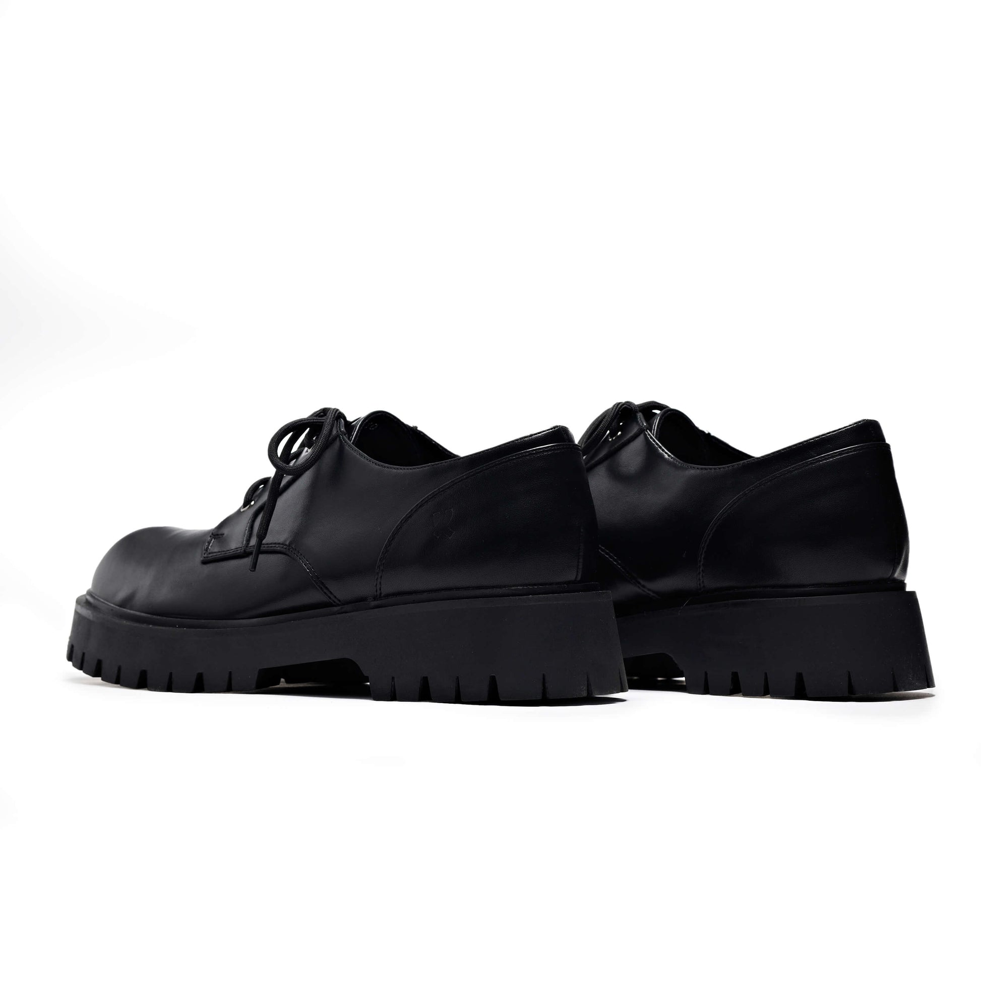 Pinemoon Men's Black Lace Up Shoes - Shoes - KOI Footwear - Black - Back View