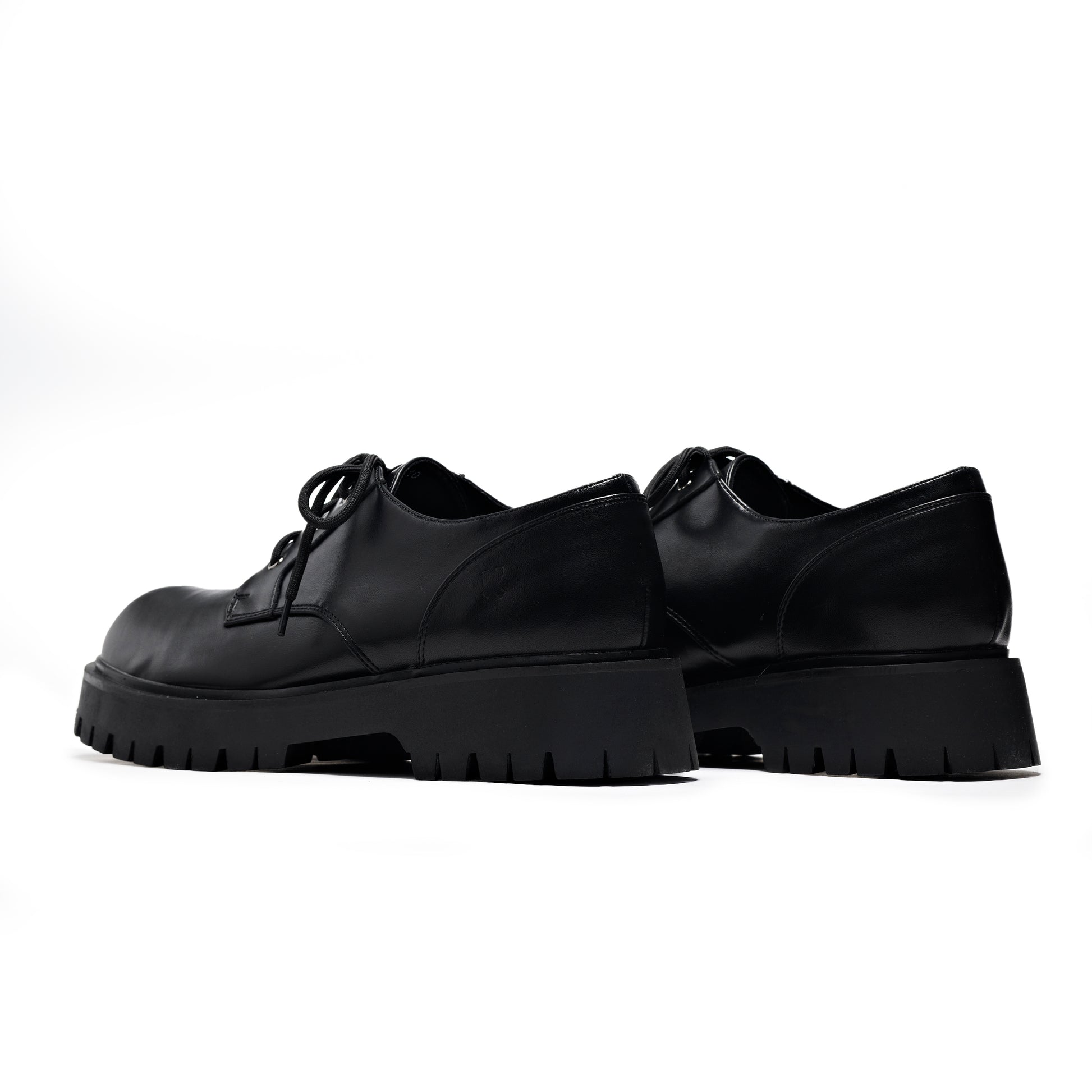 Pinemoon Men's Black Lace Up Shoes - Shoes - KOI Footwear - Black - Back Detail