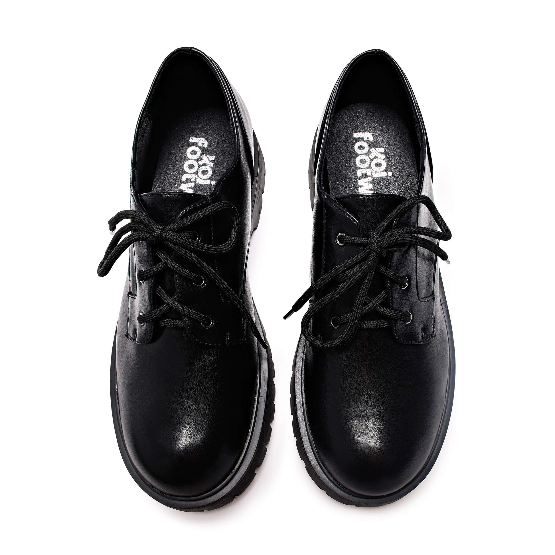 Pinemoon Men's Black Lace Up Shoes - Shoes - KOI Footwear - Black - Top View
