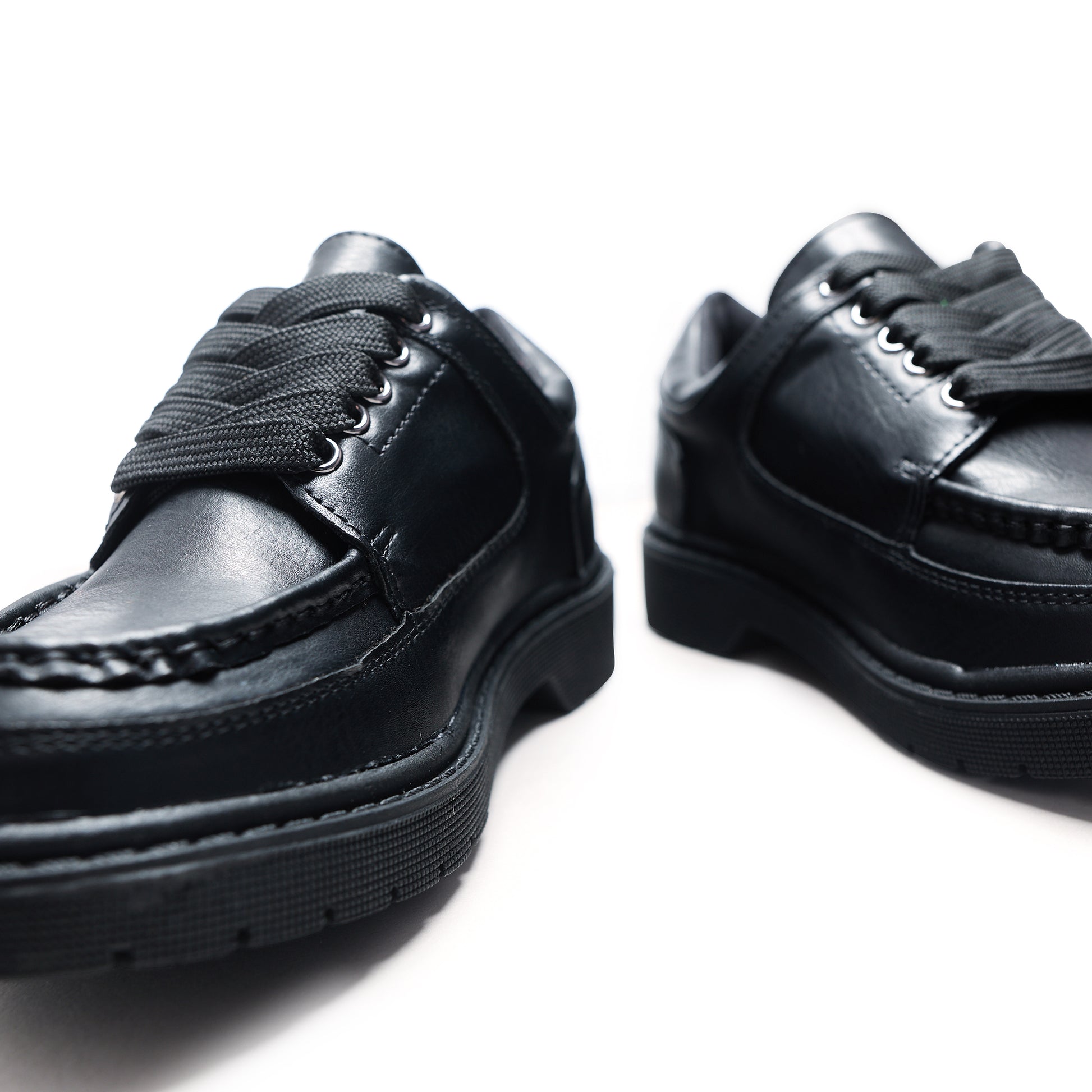 Playful Trek Kidz Lace Up Shoes - Shoes - KOI Footwear - Black - Front Detail