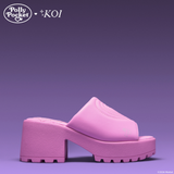 Playset Days Chunky Heeled Mules- Pink