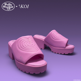 Playset Days Chunky Heeled Mules- Pink