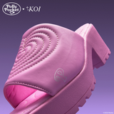 Playset Days Chunky Heeled Mules- Pink