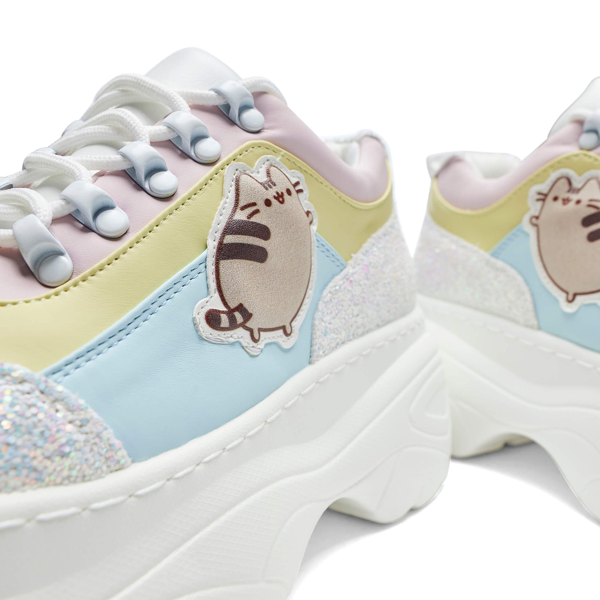 Pusheen Unicorn Glitter Chunky Trainers - Trainers - KOI Footwear - White - Front Detail