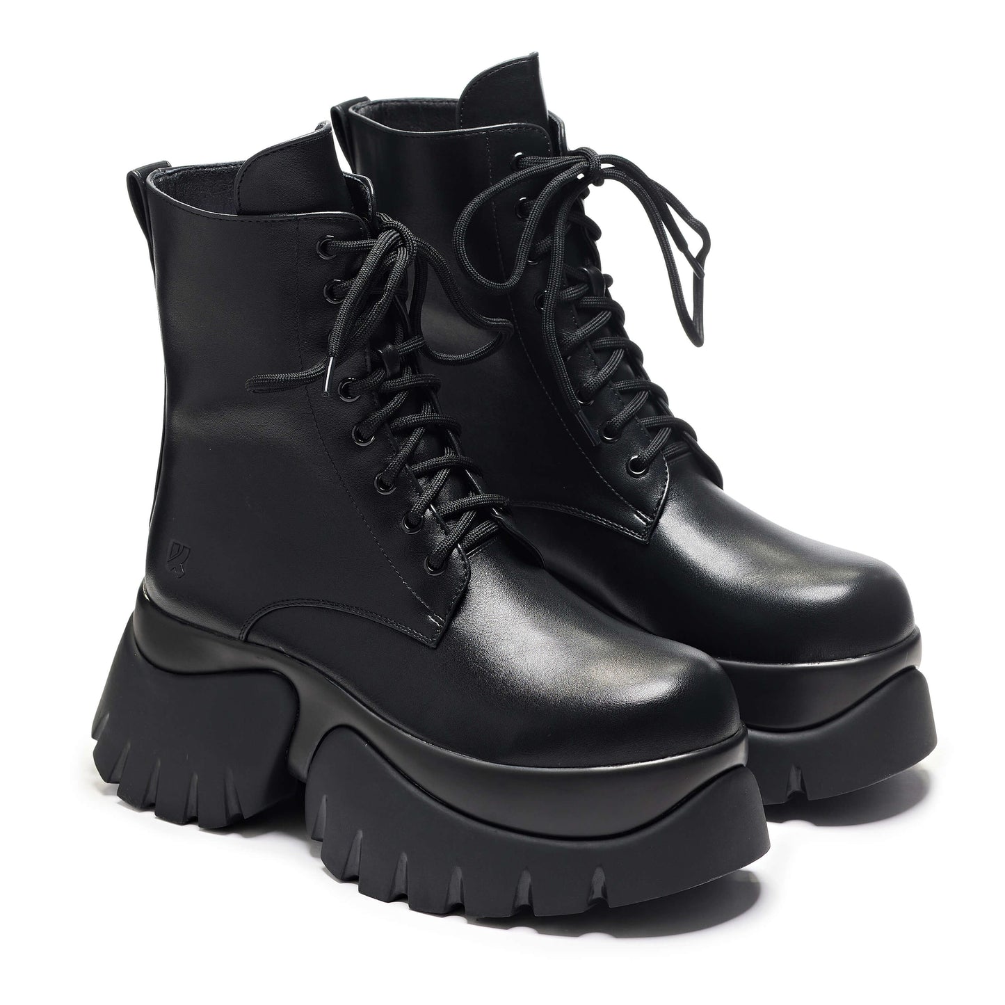 Rancor Vilun Black Lace up Boots - Ankle Boots - KOI Footwear - Black - Three-Quarter View