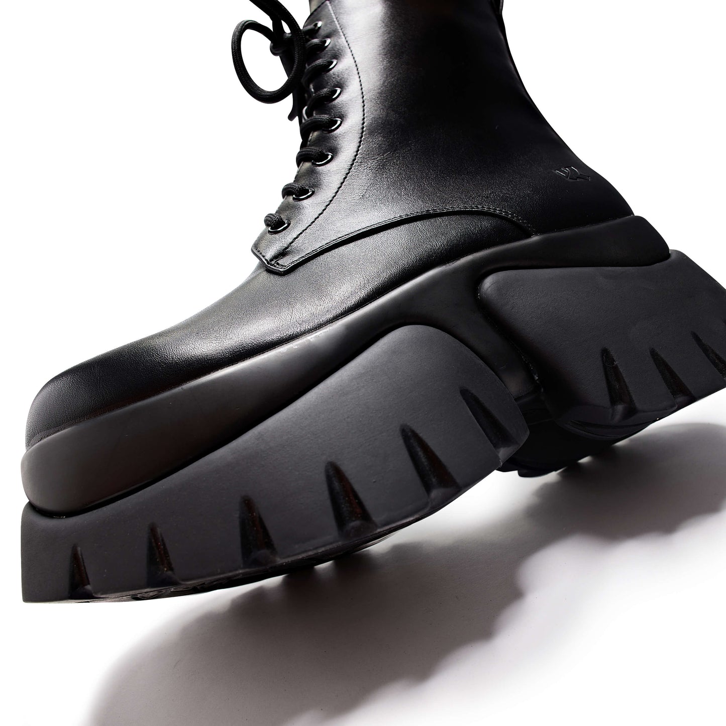 Rancor Vilun Black Lace up Boots - Ankle Boots - KOI Footwear - Black - Platform Detail