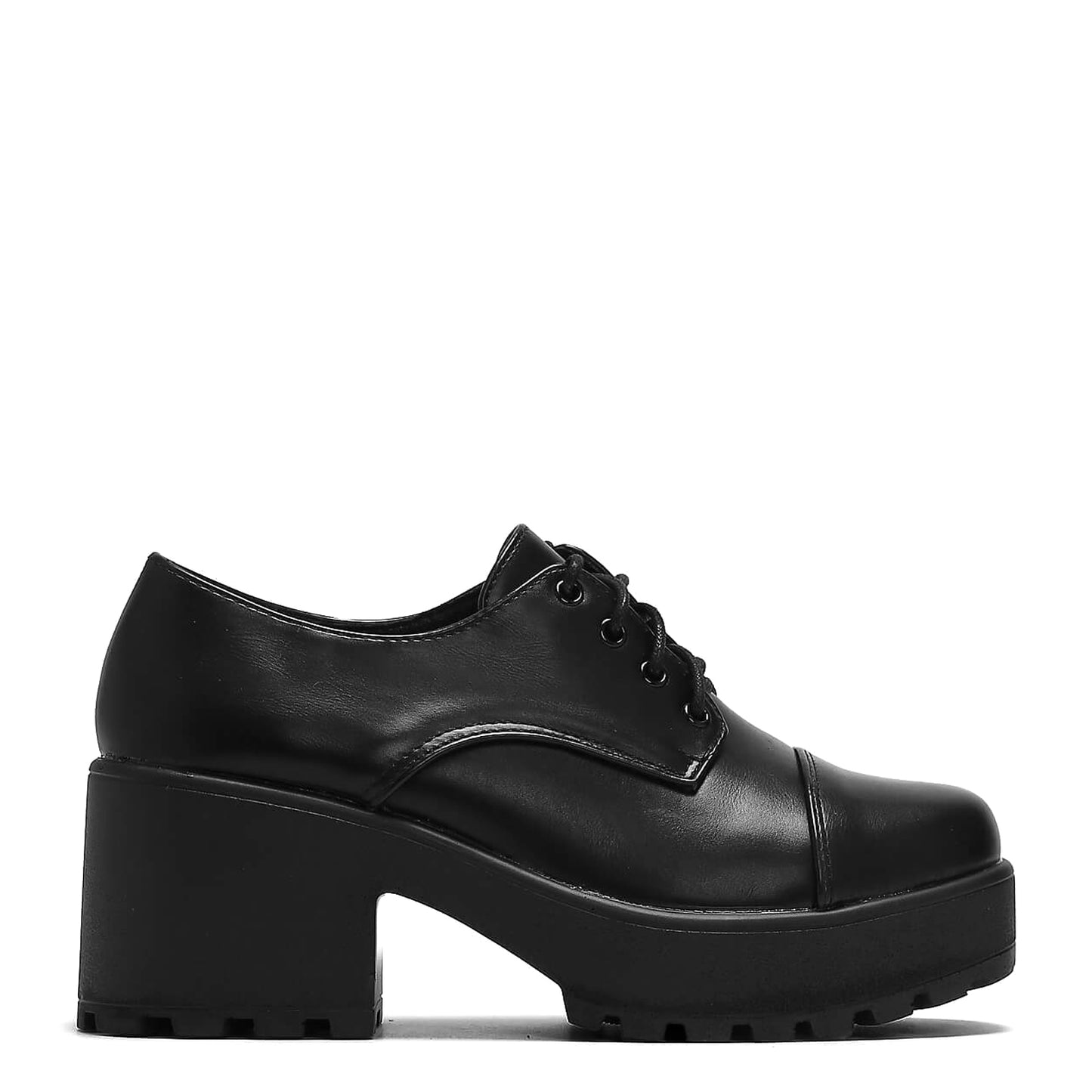 Rei Chunky Lace Up Shoes - Shoes - KOI Footwear - Black - Main View