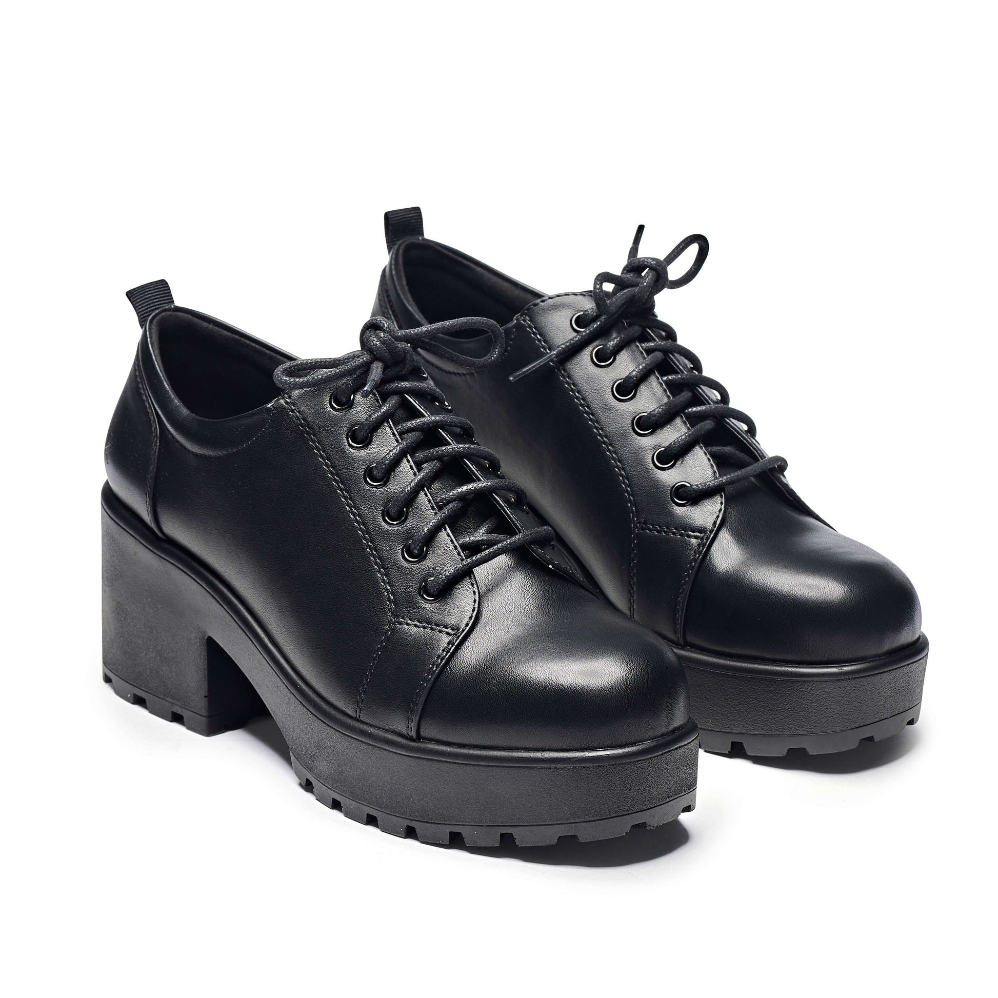 Rei Reloaded Chunky Shoes - Shoes - KOI Footwear - Black - Three-Quarter View