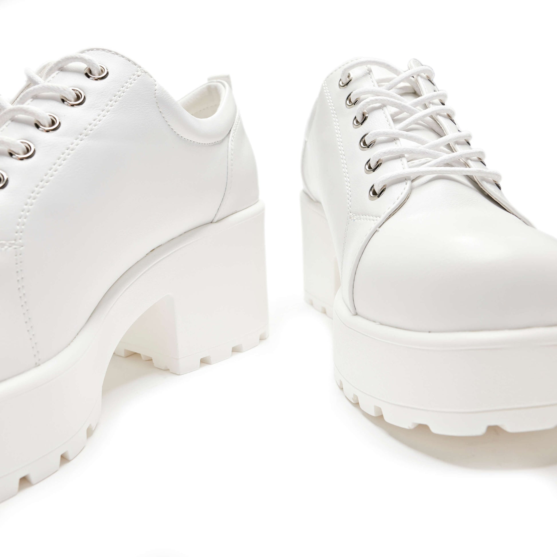 Rei Reloaded White Chunky Shoes - Shoes - KOI Footwear - White - Front Detail
