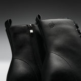 Reign Lace Up Platform Heeled Boots-Black