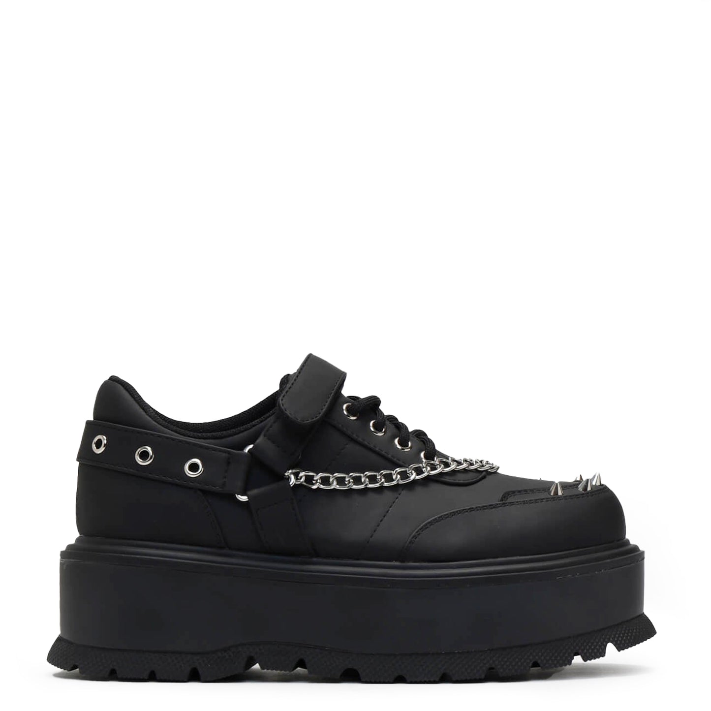 Retrograde Rebel Black Platform Shoes - Shoes - KOI Footwear - Black - Main View