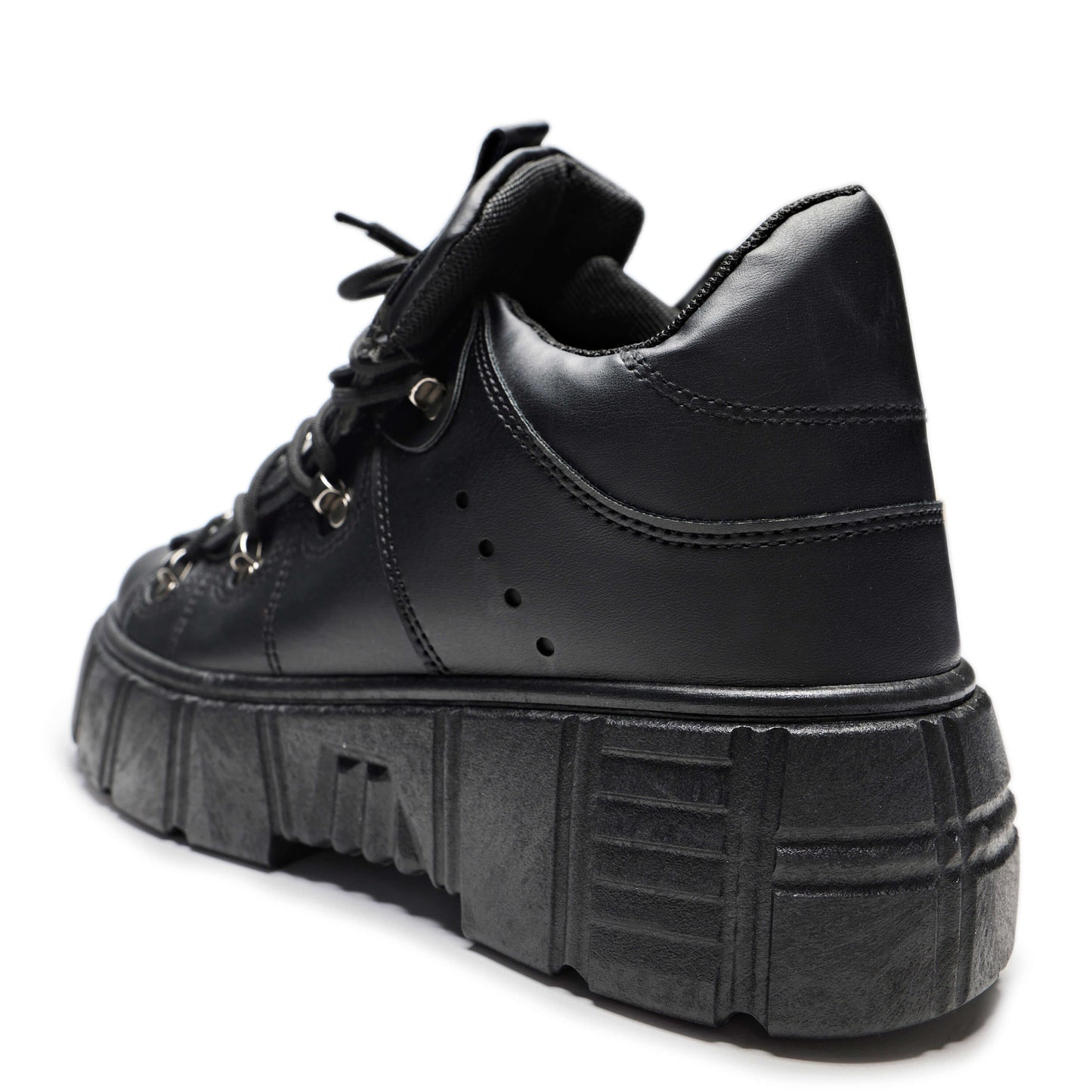 Rimo Core Chunky Black Trainers - Trainers - KOI Footwear - Black - Back Detail