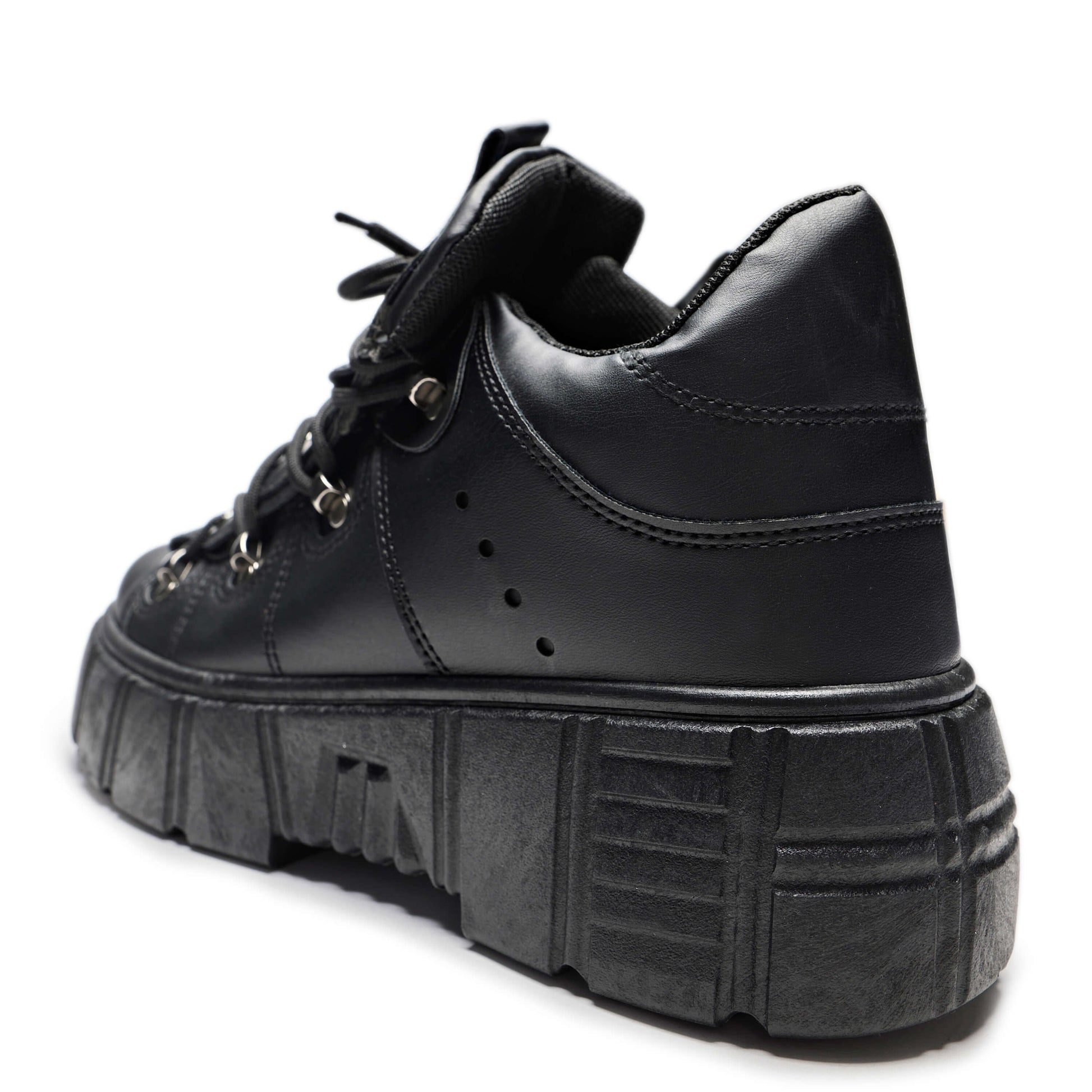 Rimo Core Chunky Black Trainers - Trainers - KOI Footwear - Black - Back Detail
