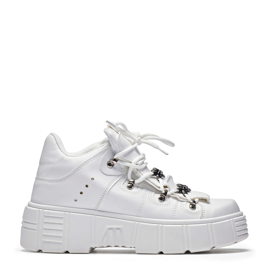 White Platform Trainers for Women - Buy White Chunky trainers here ...