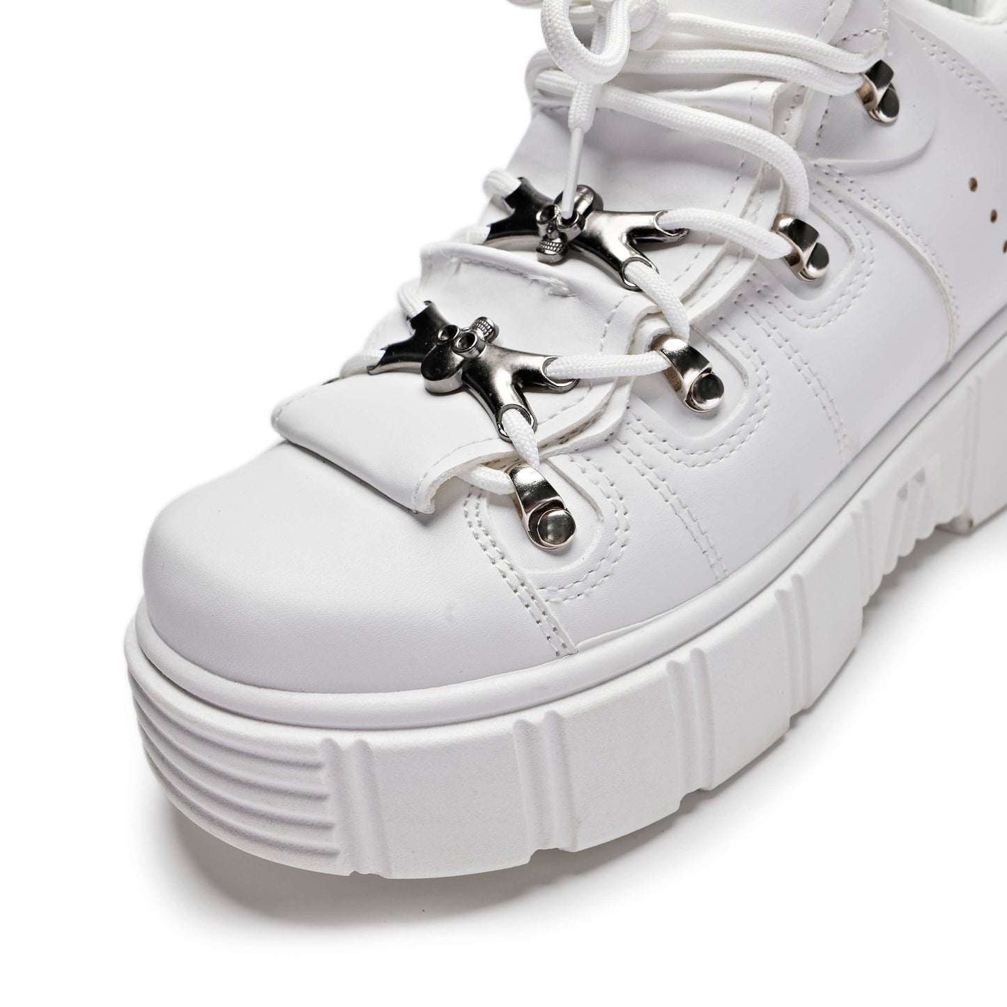 Rimo Core Chunky White Trainers - Trainers - KOI Footwear - White - Front Detail