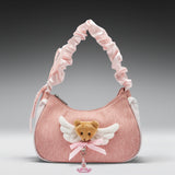 Snuggle Bear Pink Shoulder Bag