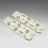 Sultan Floral Cream Tabi Socks