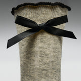 Sonnet Grey Bow Socks