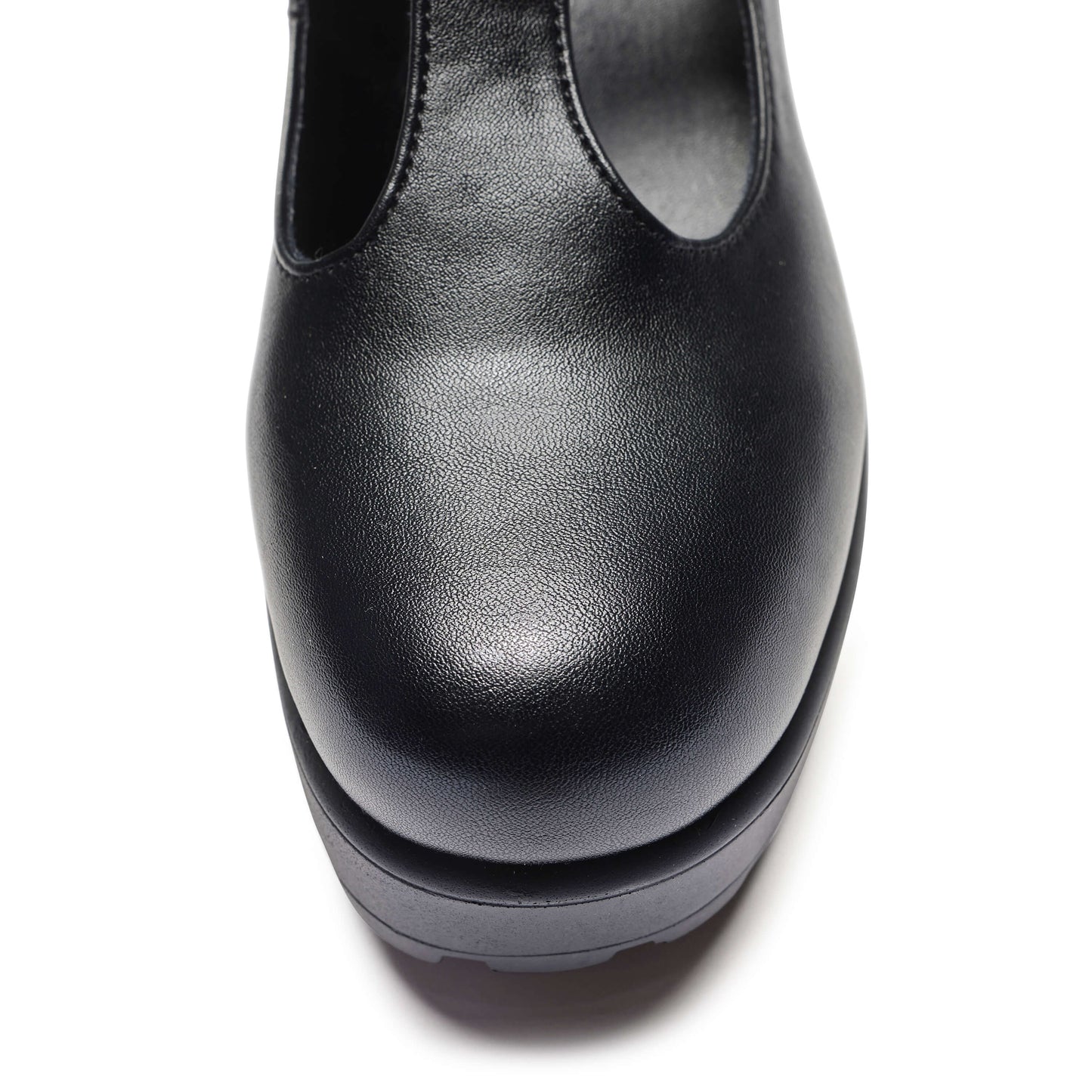 SAI Black Mary Jane Shoes 'Faux Leather Edition' - Mary Janes - KOI Footwear - Black - Front Detail