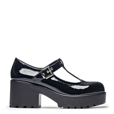 SAI Black Mary Jane Shoes 'Patent Edition' - Mary Janes - KOI Footwear - Black - Main View