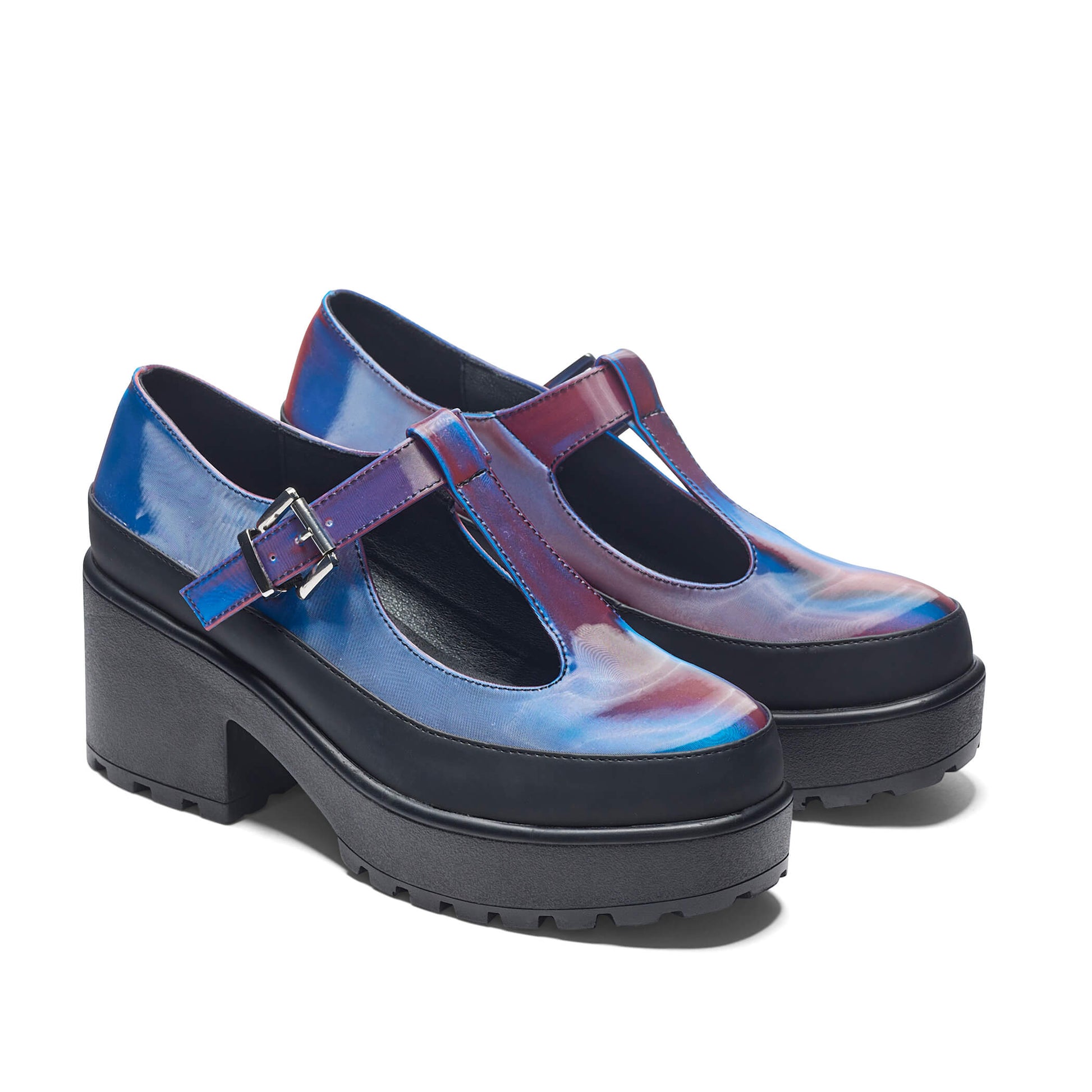 Sai Iridescent Mary Jane Shoes 'Soap Bubbles Edition' - Multi - KOI Footwear - Three-Quarter View