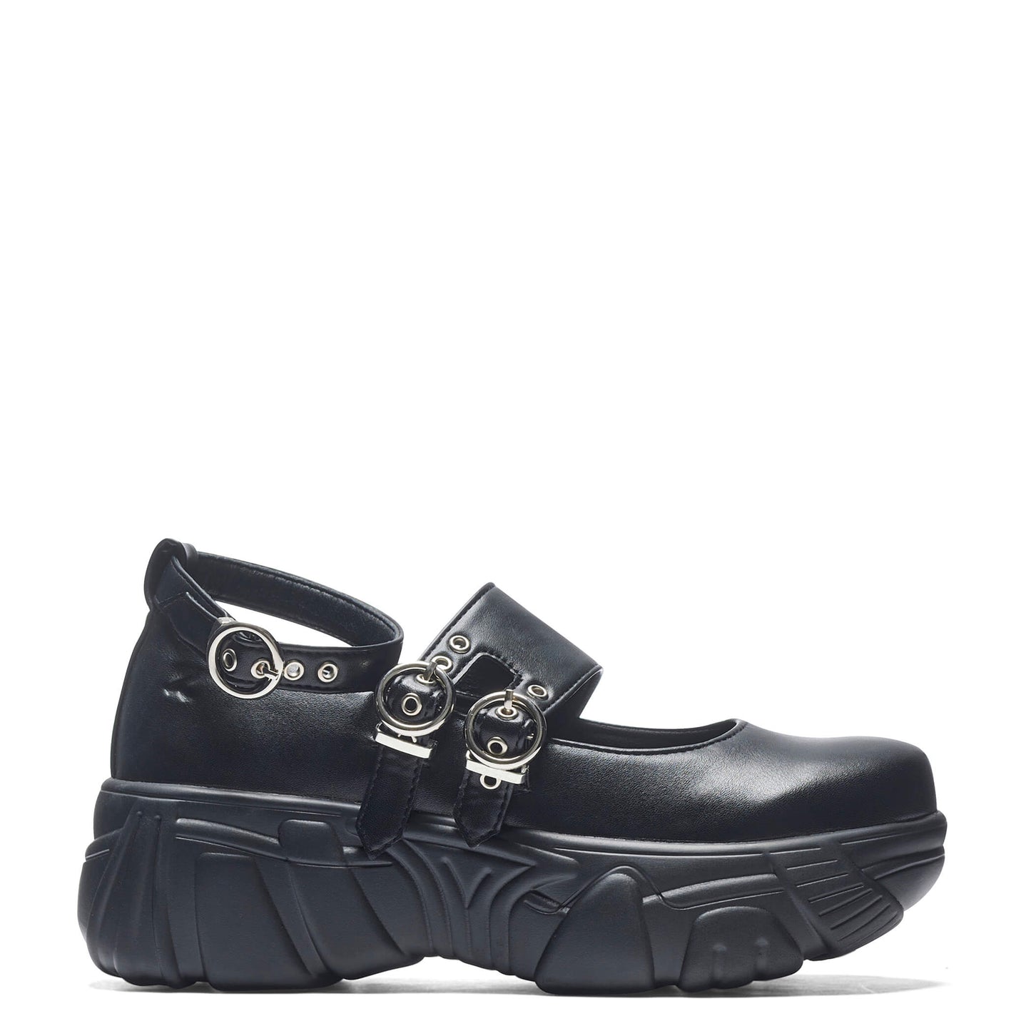 Seraphon Mystic Buckle Chunky Shoes - Black - Koi Footwear - Side View