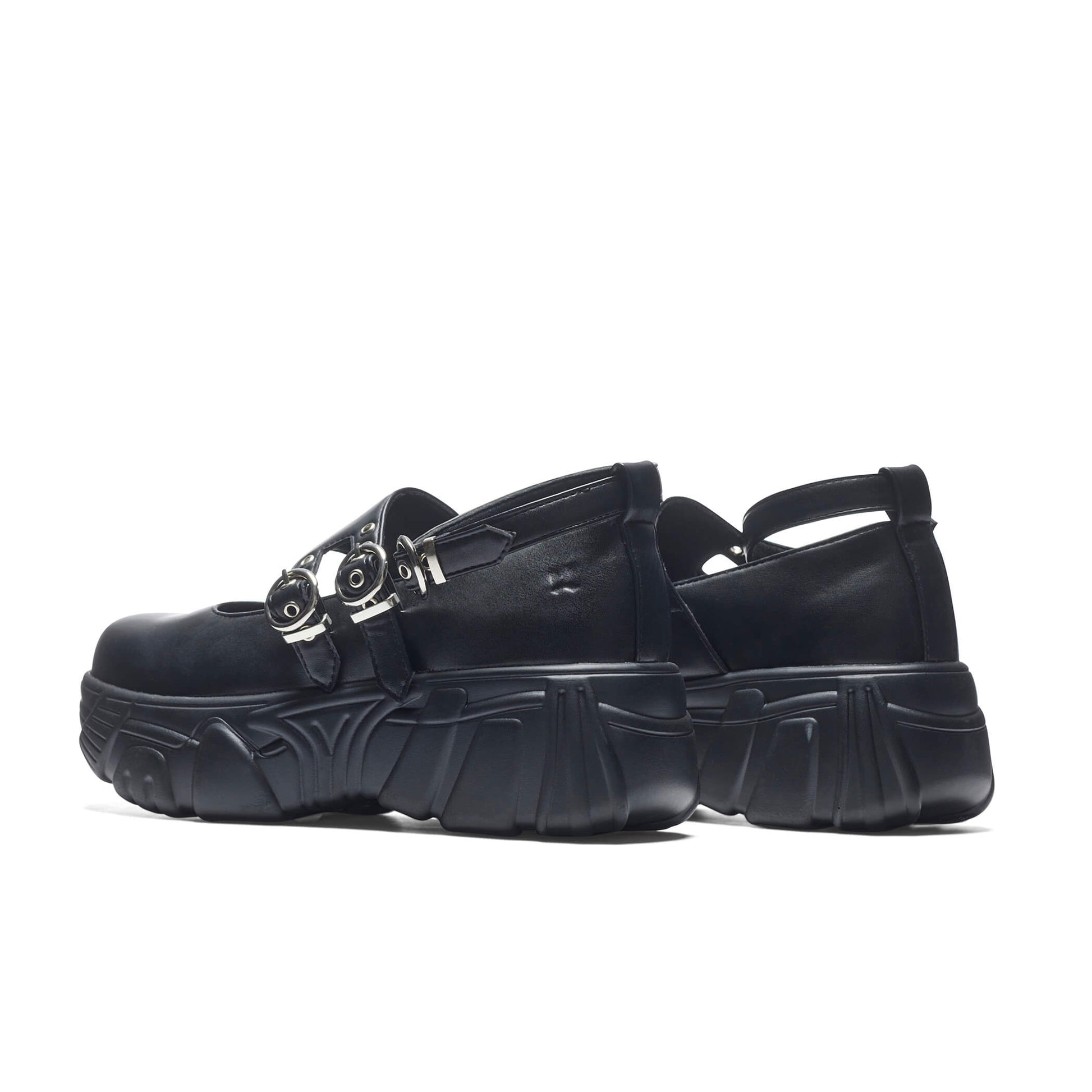 Seraphon Mystic Buckle Chunky Shoes - Black - Koi Footwear - Back View