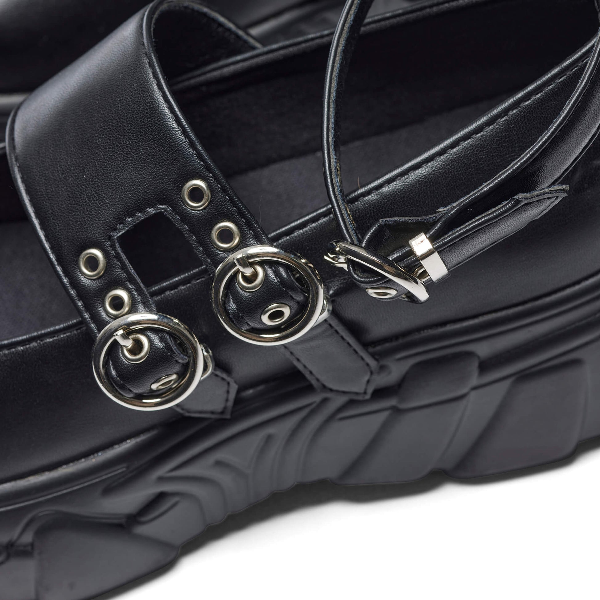 Seraphon Mystic Buckle Chunky Shoes - Black - Koi Footwear - Buckle Detail