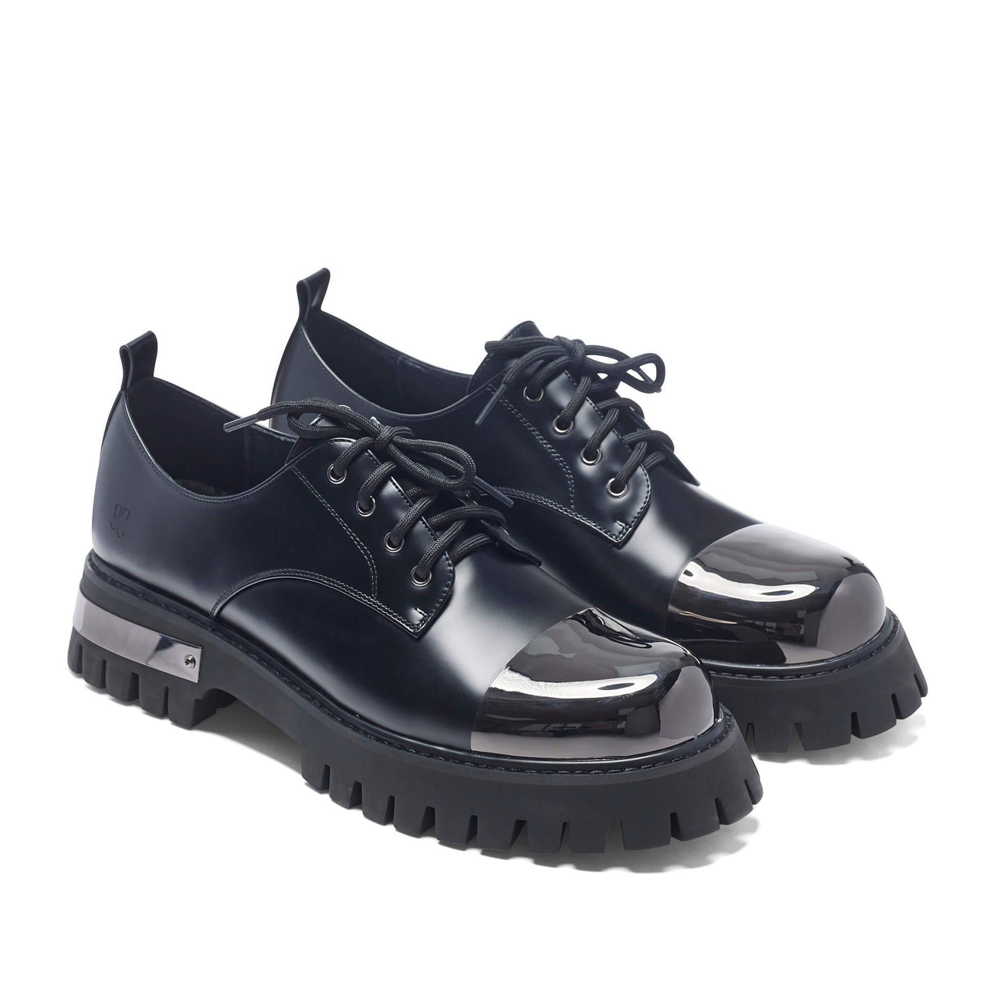 Shelob Men's Metal Toe Cap Shoes - Shoes - KOI Footwear - Black - Three-Quarter View
