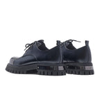 Shelob Men's Metal Toe Cap Shoes - Shoes - KOI Footwear - Black - Three-Quarter Back View