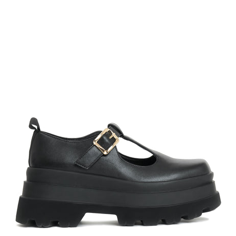 Silent Amity Trident Platform Mary Jane Shoes - Mary Janes - KOI Footwear - Black - Main View