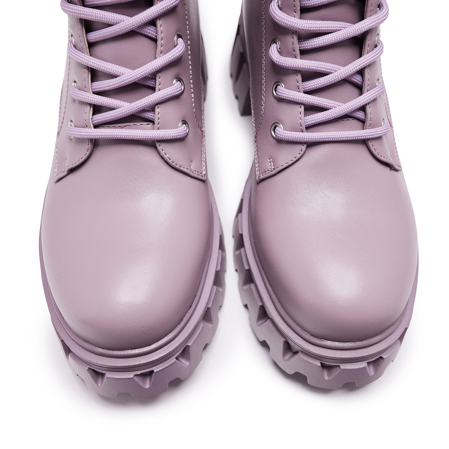 Siren Tall Lace Up Boots - Berry - Ankle Boots - KOI Footwear - Purple - Top View