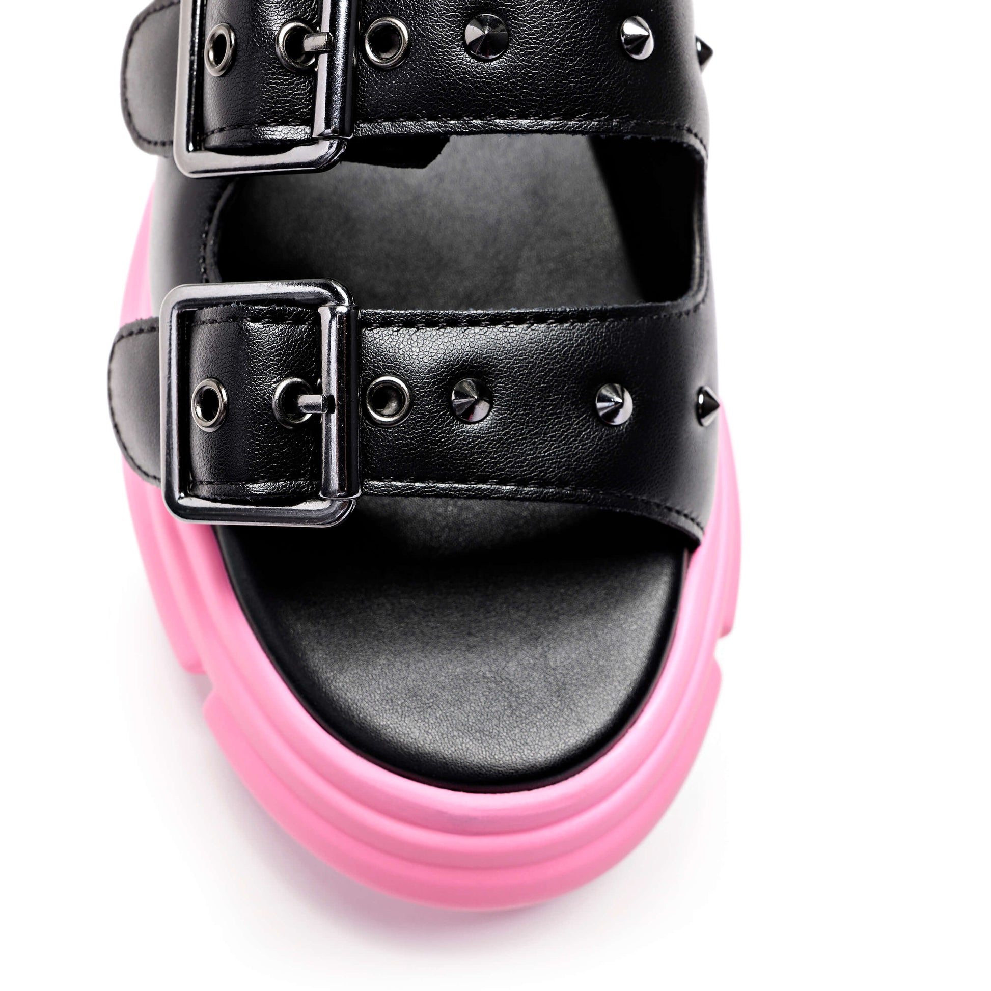 Sticky Secrets Chunky Pink Sandals - Sandals - KOI Footwear - Pink - Top View