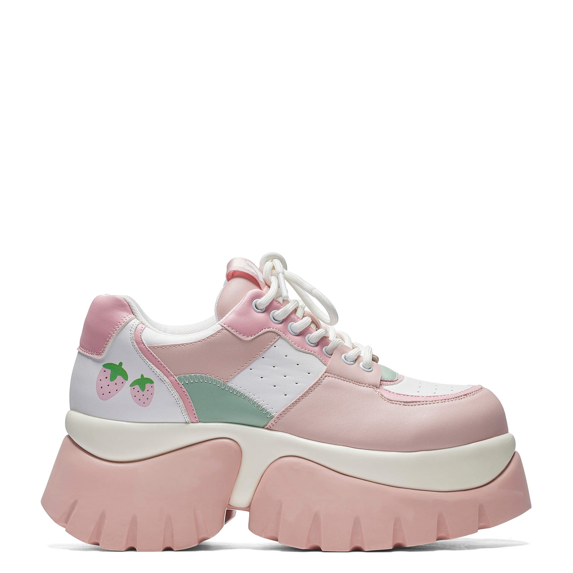 Strawberry Juice Trainers - Trainers - KOI Footwear - Pink - Side View