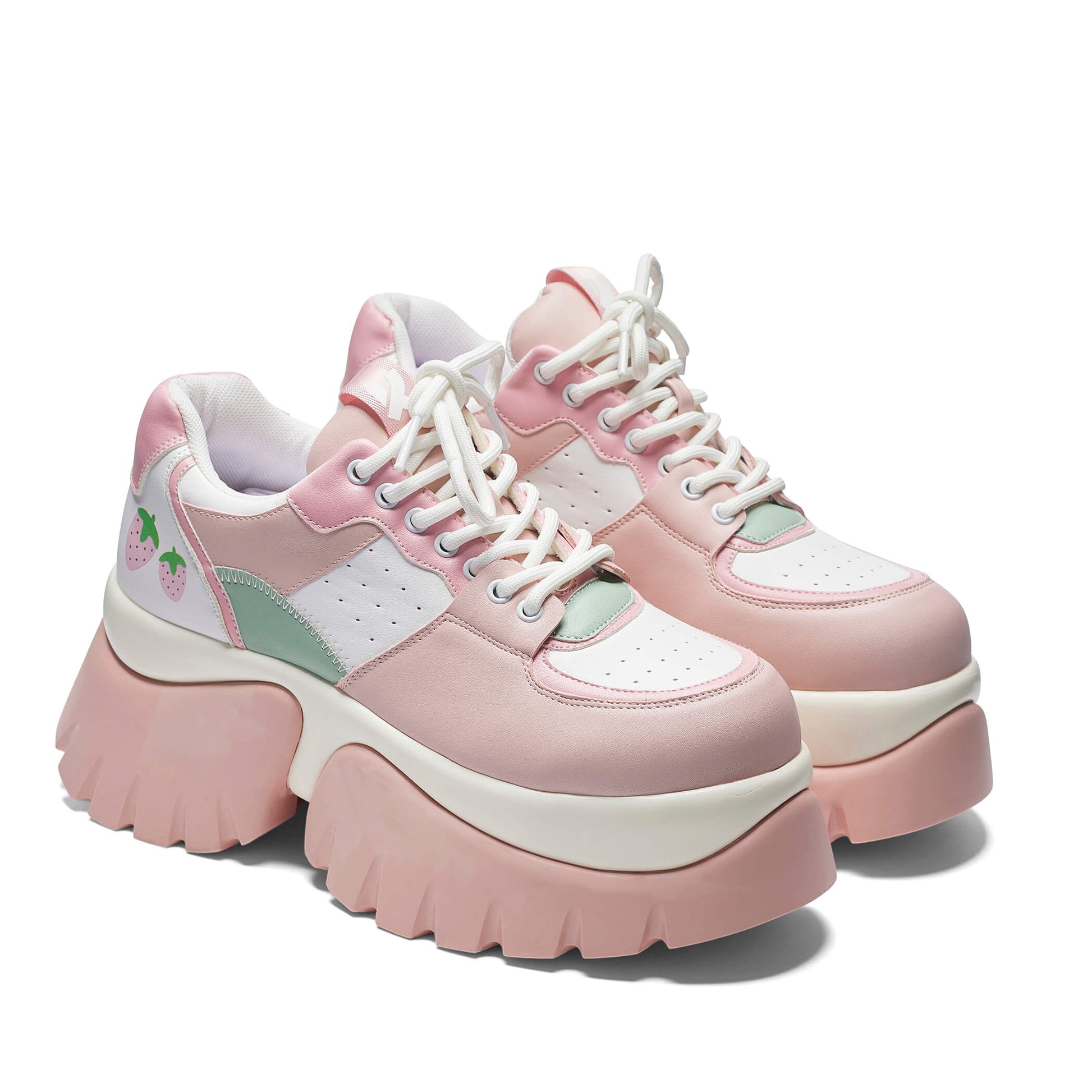Strawberry Juice Trainers - Trainers - KOI Footwear - Pink - Three-Quarter View